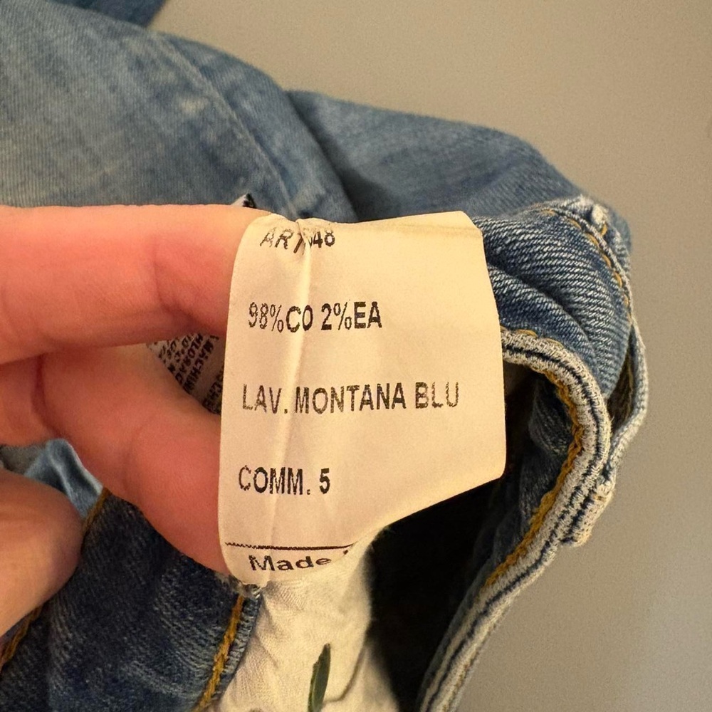 R13 Distressed Blue Skinny Jeans - Picture 7 of 8